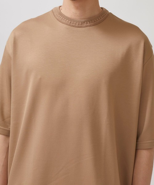 STUDIOUS(ステュディオス)の「【STUDIOUS】ニットドッキング Tシャツ(Tシャツ/カットソー・メンズ・ホワイト/ブラック/ベージュ・1/2/3)」の4枚目の写真