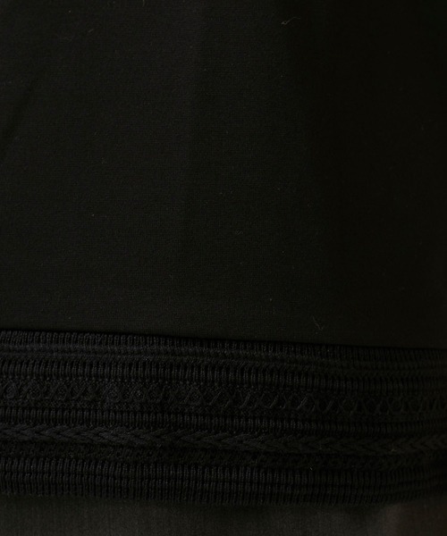 STUDIOUS(ステュディオス)の「【STUDIOUS】ニットドッキング Tシャツ(Tシャツ/カットソー・メンズ・ホワイト/ブラック/ベージュ・1/2/3)」の8枚目の写真
