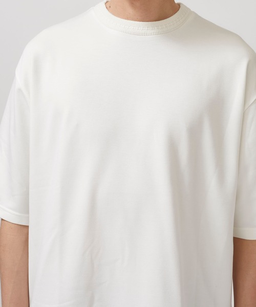 STUDIOUS(ステュディオス)の「【STUDIOUS】ニットドッキング Tシャツ(Tシャツ/カットソー・メンズ・ホワイト/ブラック/ベージュ・1/2/3)」の9枚目の写真