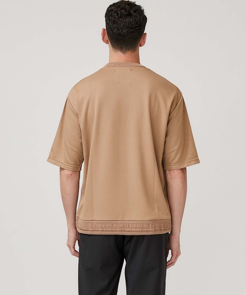 STUDIOUS(ステュディオス)の「【STUDIOUS】ニットドッキング Tシャツ(Tシャツ/カットソー・メンズ・ホワイト/ブラック/ベージュ・1/2/3)」の22枚目の写真