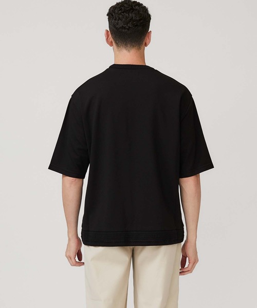 STUDIOUS(ステュディオス)の「【STUDIOUS】ニットドッキング Tシャツ(Tシャツ/カットソー・メンズ・ホワイト/ブラック/ベージュ・1/2/3)」の17枚目の写真
