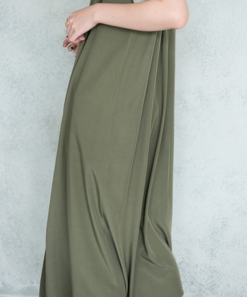 Aunt Marie's（アントマリーズ）の「【前後2WAY】ピンタックフレンチスリーブシャツワンピース【AUNT MARIE'S】（ワンピース・レディース・カーキ/ホワイト/ブラック/ライム・FREE）」の10枚目の写真