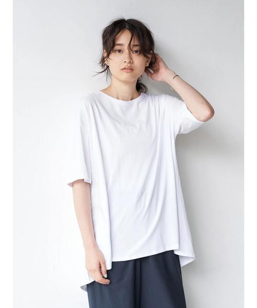 AMERICAN HOLIC(アメリカンホリック)の「バックタックカットチュニック 〇*(Tシャツ/カットソー・レディース・ブラック/オフホワイト/モカ/キャメル/その他7・FREE)」の6枚目の写真