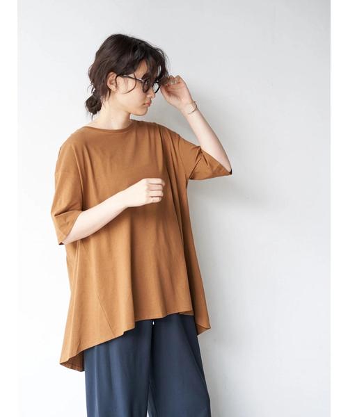AMERICAN HOLIC(アメリカンホリック)の「バックタックカットチュニック 〇*(Tシャツ/カットソー・レディース・ブラック/オフホワイト/モカ/キャメル/その他7・FREE)」の12枚目の写真