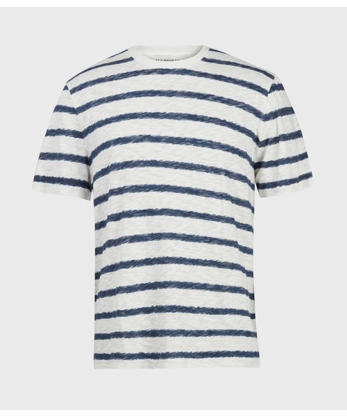 ALLSAINTS(オールセインツ)の「ROSEBOWL CREW T-SHIRT | ROSEBOWL クルー Tシャツ(Tシャツ/カットソー・メンズ・ホワイト×ブルー・S/M/XS/L)」の1枚目の写真
