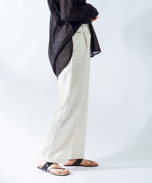 Ambre Neige（アンブルネージュ）の「ジャガードパンツ／【WEB/EC限定商品】（その他パンツ・レディース・ブラック/ベージュ/グリーン・SMALL/MEDIUM）」の14枚目の写真