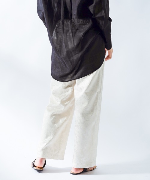 Ambre Neige（アンブルネージュ）の「ジャガードパンツ／【WEB/EC限定商品】（その他パンツ・レディース・ブラック/ベージュ/グリーン・SMALL/MEDIUM）」の13枚目の写真