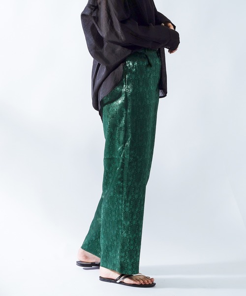 Ambre Neige（アンブルネージュ）の「ジャガードパンツ／【WEB/EC限定商品】（その他パンツ・レディース・ブラック/ベージュ/グリーン・SMALL/MEDIUM）」の9枚目の写真