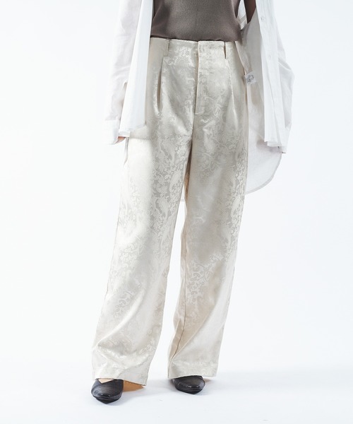 Ambre Neige（アンブルネージュ）の「ジャガードパンツ／【WEB/EC限定商品】（その他パンツ・レディース・ブラック/ベージュ/グリーン・SMALL/MEDIUM）」の21枚目の写真