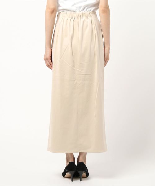 DouDou（ドゥドゥ）の「【新色追加】スウェードタイトスリットスカート（スカート・レディース・ダークブラウン/サックスブルー/オフホワイト/レモンイエロー・FREE）」の6枚目の写真