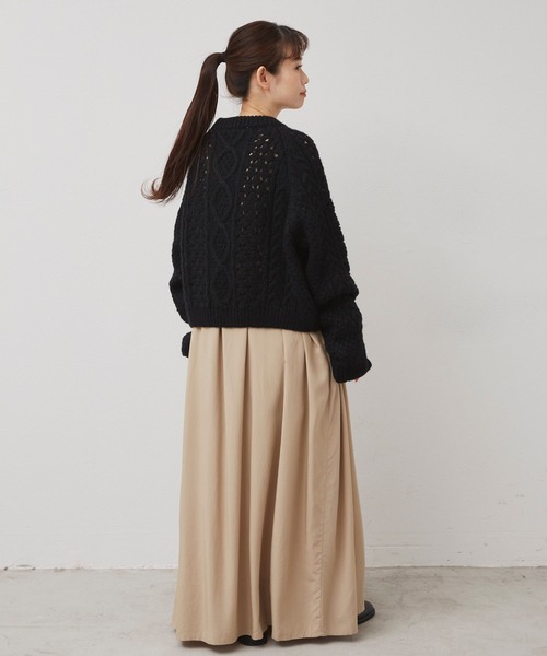 Libra Cue(リブラ キュー)の「3Dケーブルニット(ニット/セーター・レディース・ホワイト/ブラック/ブルー・FREE)」の16枚目の写真