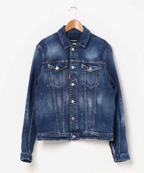 Jean 01 デニムジャケット Dsquared2 ディースクエアード のファッション Dan Icon Jean Jacket Jacket Dan Sportsjacket Wash