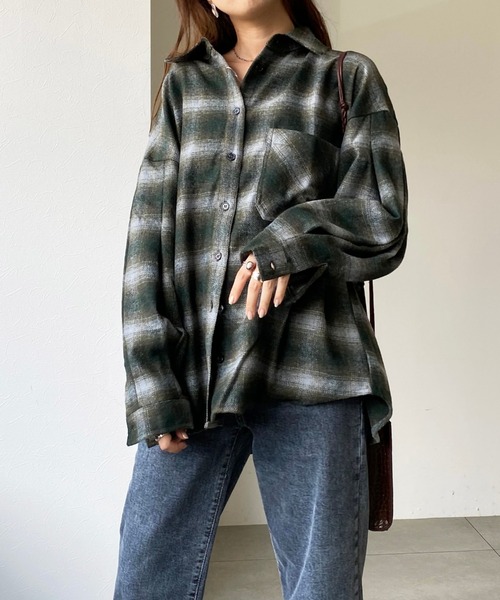 セール ふんわりチェックｂｉｇシャツ シャツ ブラウス Unrelish アンレリッシュ のファッション通販 Zozotown