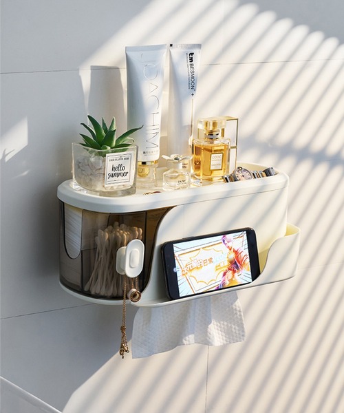 セール】洗面台スキンケア収納ティッシュボックス(収納グッズ セール】洗面台スキンケア収納ティッシュボックス(収納グッズ