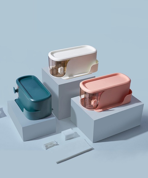 aimoha（アイモハ）の「洗面台スキンケア収納ティッシュボックス（収納グッズ・メンズ・ピンク/ホワイト/グリーン・FREE）」の8枚目の写真