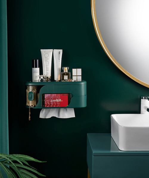 aimoha（アイモハ）の「洗面台スキンケア収納ティッシュボックス（収納グッズ・メンズ・ピンク/ホワイト/グリーン・FREE）」の6枚目の写真