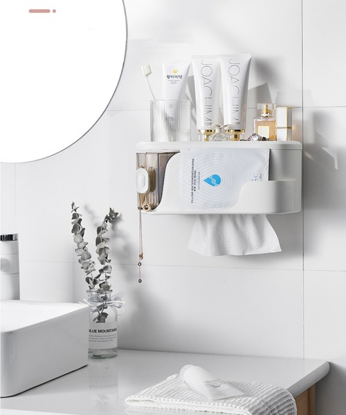 aimoha（アイモハ）の「洗面台スキンケア収納ティッシュボックス（収納グッズ・メンズ・ピンク/ホワイト/グリーン・FREE）」の19枚目の写真