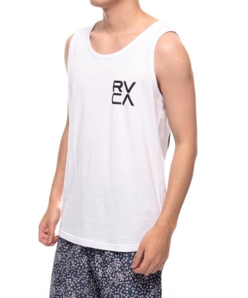 RVCA（ルーカ）の「RVCA メンズ  FORMING RVCA TANK タンクトップ【2021年春夏モデル】/ルーカ タンクトップ マッスルタンク バックプリント（タンクトップ・メンズ・ブラック/ホワイト・SMALL/MEDIUM/LARGE）」の4枚目の写真