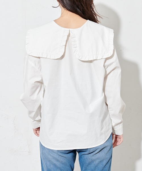 natural couture（ナチュラルクチュール）の「ビッグ2WAYブラウス（シャツ/ブラウス・レディース・オフホワイト/ベージュ・FREE）」の15枚目の写真