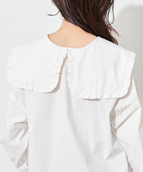 natural couture（ナチュラルクチュール）の「ビッグ2WAYブラウス（シャツ/ブラウス・レディース・オフホワイト/ベージュ・FREE）」の17枚目の写真
