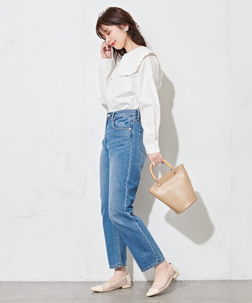 natural couture（ナチュラルクチュール）の「ビッグ2WAYブラウス（シャツ/ブラウス・レディース・オフホワイト/ベージュ・FREE）」の7枚目の写真