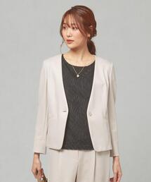 ＜closet story＞□ポンチ カラーレス ジャケット -手洗い可能-