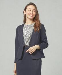 closet story | ＜closet story＞□ポンチ カラーレス ジャケット -手洗い可能-(ノーカラージャケット)