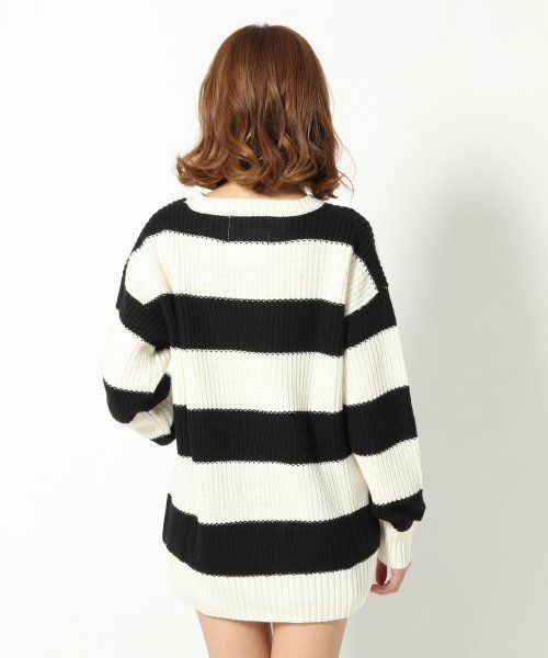 Heather（ヘザー）の「Heather × Natsu コラボニット　554297（ニット/セーター・レディース・オフホワイト/ホワイト×ブラック/ピンク系その他/ブラック/ベージュ系その他・FREE）」の7枚目の写真