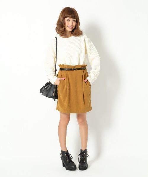 Heather（ヘザー）の「Heather × Natsu コラボニット　554297（ニット/セーター・レディース・オフホワイト/ホワイト×ブラック/ピンク系その他/ブラック/ベージュ系その他・FREE）」の8枚目の写真