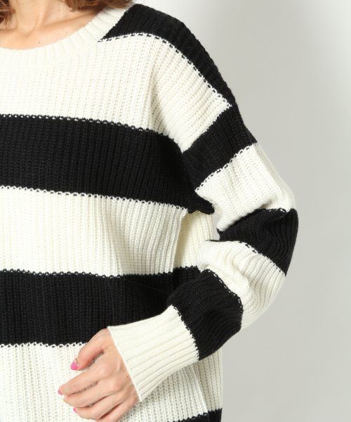 Heather（ヘザー）の「Heather × Natsu コラボニット　554297（ニット/セーター・レディース・オフホワイト/ホワイト×ブラック/ピンク系その他/ブラック/ベージュ系その他・FREE）」の13枚目の写真