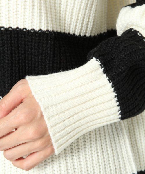 Heather（ヘザー）の「Heather × Natsu コラボニット　554297（ニット/セーター・レディース・オフホワイト/ホワイト×ブラック/ピンク系その他/ブラック/ベージュ系その他・FREE）」の14枚目の写真