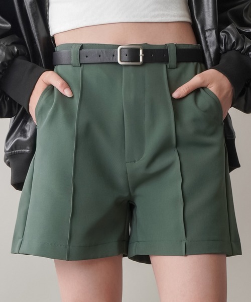 SPINNS(スピンズ)の「ハイウエスト ピンタックショートパンツ(その他パンツ・レディース・ブラック/ベージュ/カーキ/モカ/ホワイト/ベージュ系その他/ブラウン/チャコール/ブラック系その他/ブラック系その他2・ONESIZE)」の10枚目の写真