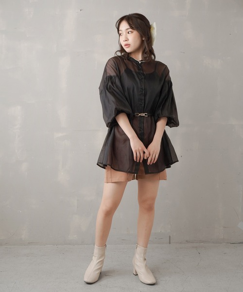 SPINNS(スピンズ)の「ハイウエスト ピンタックショートパンツ(その他パンツ・レディース・ブラック/ベージュ/カーキ/モカ/ホワイト/ベージュ系その他/ブラウン/チャコール/ブラック系その他/ブラック系その他2・ONESIZE)」の16枚目の写真