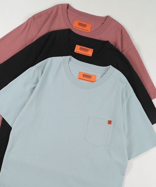 UNIVERSAL OVERALL(ユニバーサルオーバーオール)の「【UNIVERSAL OVERALL/ユニバーサルオーバーオール】 ポケットTシャツ/ワンポイント刺繍/半袖Tシャツ(Tシャツ/カットソー・メンズ・ホワイト/ライトブルー/ブラック/ベージュ/グリーン/ライトピンク/グレー/ネイビー・XL/M/L)」の7枚目の写真