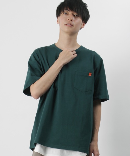 UNIVERSAL OVERALL(ユニバーサルオーバーオール)の「【UNIVERSAL OVERALL/ユニバーサルオーバーオール】 ポケットTシャツ/ワンポイント刺繍/半袖Tシャツ(Tシャツ/カットソー・メンズ・ホワイト/ライトブルー/ブラック/ベージュ/グリーン/ライトピンク/グレー/ネイビー・XL/M/L)」の15枚目の写真