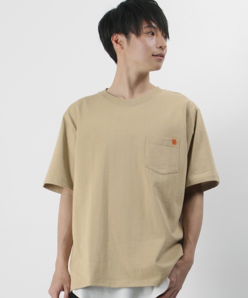 UNIVERSAL OVERALL(ユニバーサルオーバーオール)の「【UNIVERSAL OVERALL/ユニバーサルオーバーオール】 ポケットTシャツ/ワンポイント刺繍/半袖Tシャツ(Tシャツ/カットソー・メンズ・ホワイト/ライトブルー/ブラック/ベージュ/グリーン/ライトピンク/グレー/ネイビー・XL/M/L)」の14枚目の写真