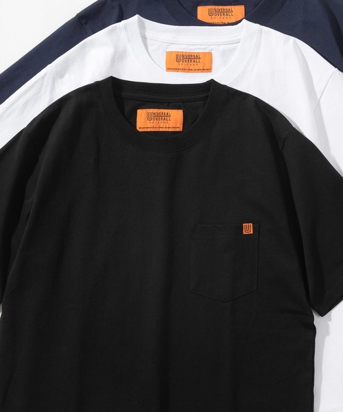 UNIVERSAL OVERALL(ユニバーサルオーバーオール)の「【UNIVERSAL OVERALL/ユニバーサルオーバーオール】 ポケットTシャツ/ワンポイント刺繍/半袖Tシャツ(Tシャツ/カットソー・メンズ・ホワイト/ライトブルー/ブラック/ベージュ/グリーン/ライトピンク/グレー/ネイビー・XL/M/L)」の10枚目の写真