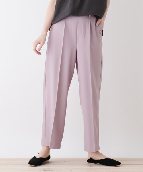 DRESKIP（ドレスキップ）の「◆機能付きボタンワイドパンツ（その他パンツ・レディース・ネイビー/ピンク系/ライトベージュ/カーキ・03/02/04）」の4枚目の写真