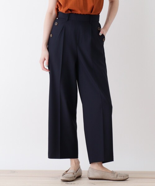 DRESKIP（ドレスキップ）の「◆機能付きボタンワイドパンツ（その他パンツ・レディース・ネイビー/ピンク系/ライトベージュ/カーキ・03/02/04）」の3枚目の写真