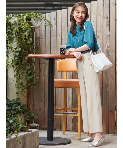 DRESKIP（ドレスキップ）の「◆機能付きボタンワイドパンツ（その他パンツ・レディース・ネイビー/ピンク系/ライトベージュ/カーキ・03/02/04）」の15枚目の写真