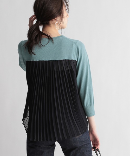 Andemiu（アンデミュウ）の「【顔診断STRAIGHT】プリーツドッキングニット937950（ニット/セーター・レディース・ブラック/ベージュ/オフホワイト/ブルー・FREE）」の15枚目の写真