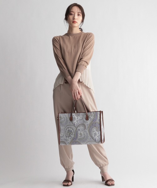 Andemiu（アンデミュウ）の「【顔診断STRAIGHT】プリーツドッキングニット937950（ニット/セーター・レディース・ブラック/ベージュ/オフホワイト/ブルー・FREE）」の17枚目の写真