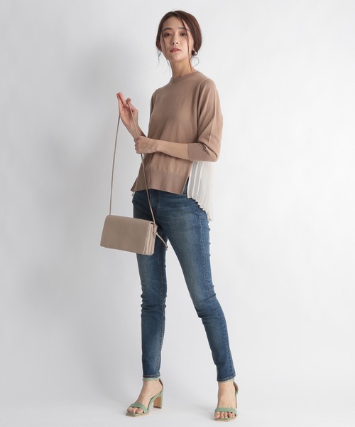 Andemiu（アンデミュウ）の「【顔診断STRAIGHT】プリーツドッキングニット937950（ニット/セーター・レディース・ブラック/ベージュ/オフホワイト/ブルー・FREE）」の13枚目の写真