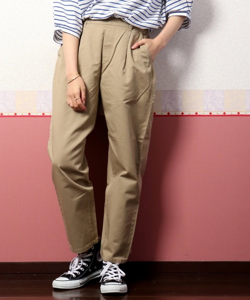 nougatine（ヌガティーヌ）の「【nougatine】ウエストゴムゆったりテーパードパンツ（その他パンツ・レディース・カーキ/チャコールグレー/ベージュ/パープル・FREE）」の3枚目の写真