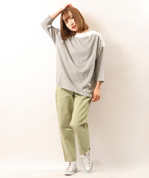 nougatine（ヌガティーヌ）の「【nougatine】ウエストゴムゆったりテーパードパンツ（その他パンツ・レディース・カーキ/チャコールグレー/ベージュ/パープル・FREE）」の15枚目の写真