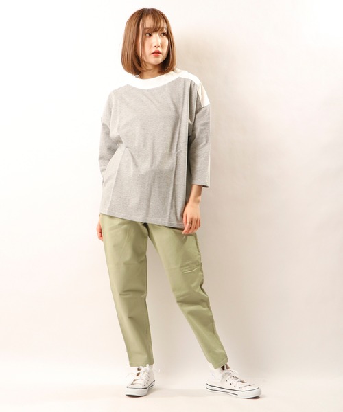 nougatine（ヌガティーヌ）の「【nougatine】ウエストゴムゆったりテーパードパンツ（その他パンツ・レディース・カーキ/チャコールグレー/ベージュ/パープル・FREE）」の14枚目の写真