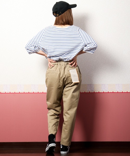 nougatine（ヌガティーヌ）の「【nougatine】ウエストゴムゆったりテーパードパンツ（その他パンツ・レディース・カーキ/チャコールグレー/ベージュ/パープル・FREE）」の11枚目の写真