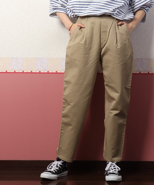 nougatine（ヌガティーヌ）の「【nougatine】ウエストゴムゆったりテーパードパンツ（その他パンツ・レディース・カーキ/チャコールグレー/ベージュ/パープル・FREE）」の8枚目の写真