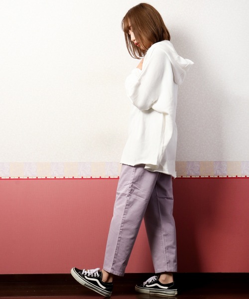 nougatine（ヌガティーヌ）の「【nougatine】ウエストゴムゆったりテーパードパンツ（その他パンツ・レディース・カーキ/チャコールグレー/ベージュ/パープル・FREE）」の18枚目の写真