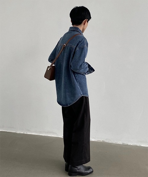 WESTBOY(ウエストボーイ)の「【WB ORIGINALS】Center Pleated Wide Slacks WO21S315PT(スラックス・メンズ・ブラック/ベージュ/ブラウン・M/L/XL)」の9枚目の写真